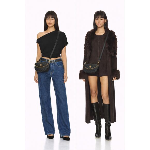 Versace Black Quilted Crossbody Bag with Gold Chain - Picture 10 of 10